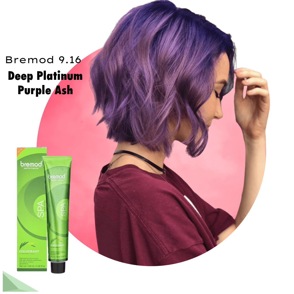 Bremod Performance 9.16 Deep Platinum Purple Ash Hair Color - 100ml