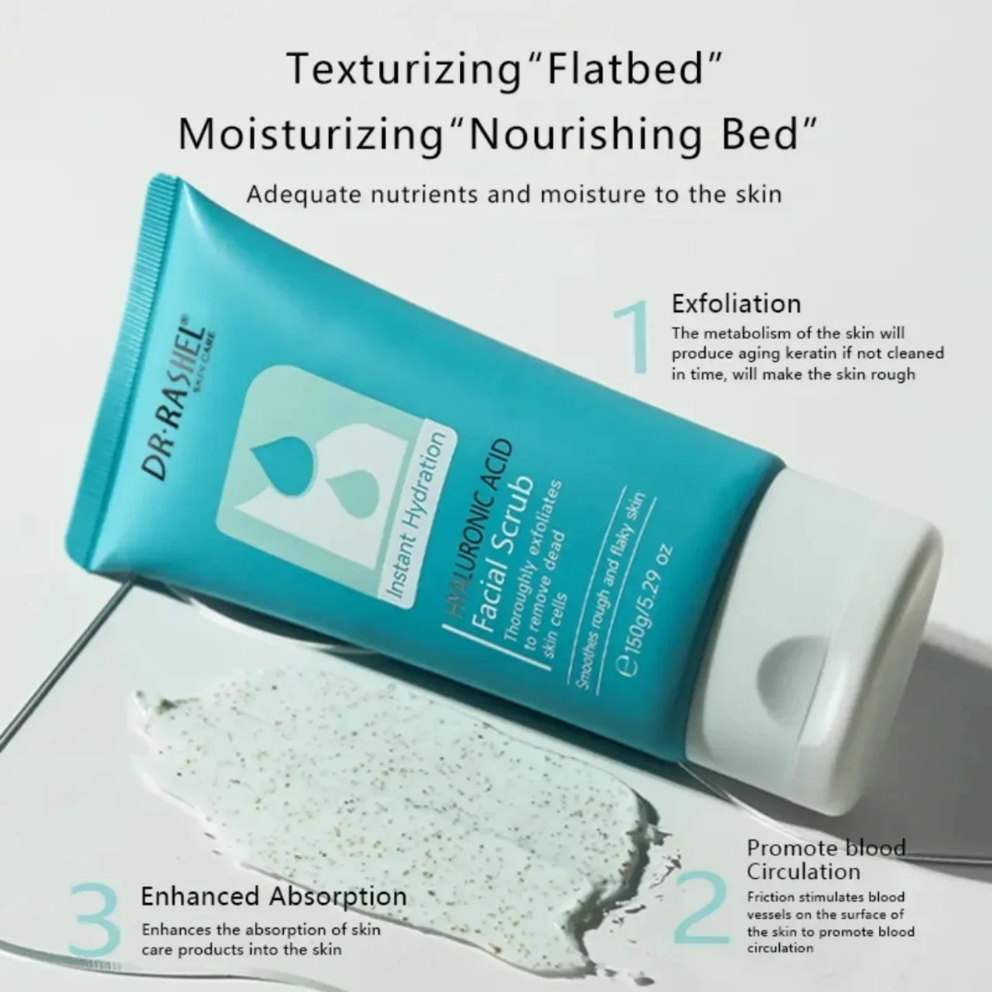 Dr.Rashel Hyaluronic Acid Instant Hydration Facial Scrub - 150g