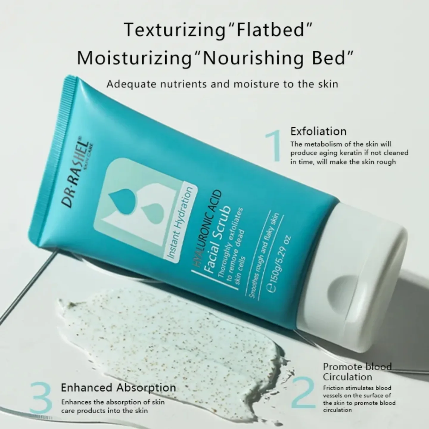 Dr.Rashel Hyaluronic Acid Instant Hydration Facial Scrub - 150g