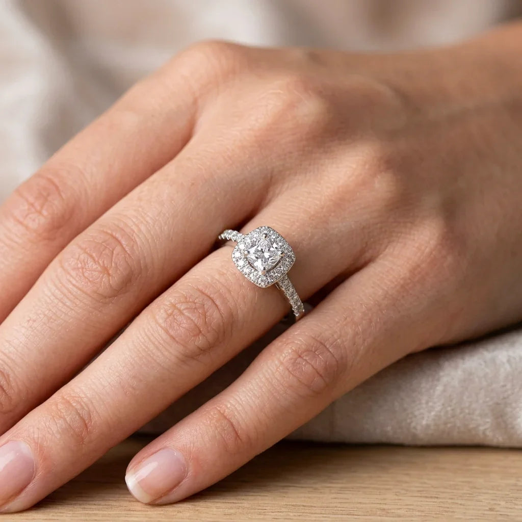 Women's Silver Adjustable Ring #18