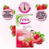 Fem USA Facial Strawberry Wax Strips For Sensitive Skin - 20Pcs