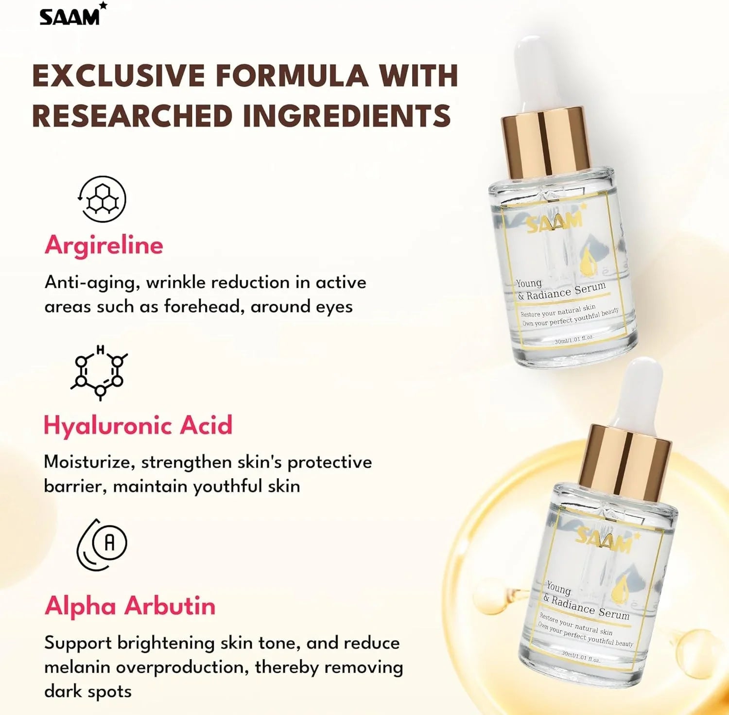 SAAM Young and Radiance Serum - 30ml