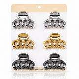 Unique Design Hair Claw Clips - 6 Pcs (C146)