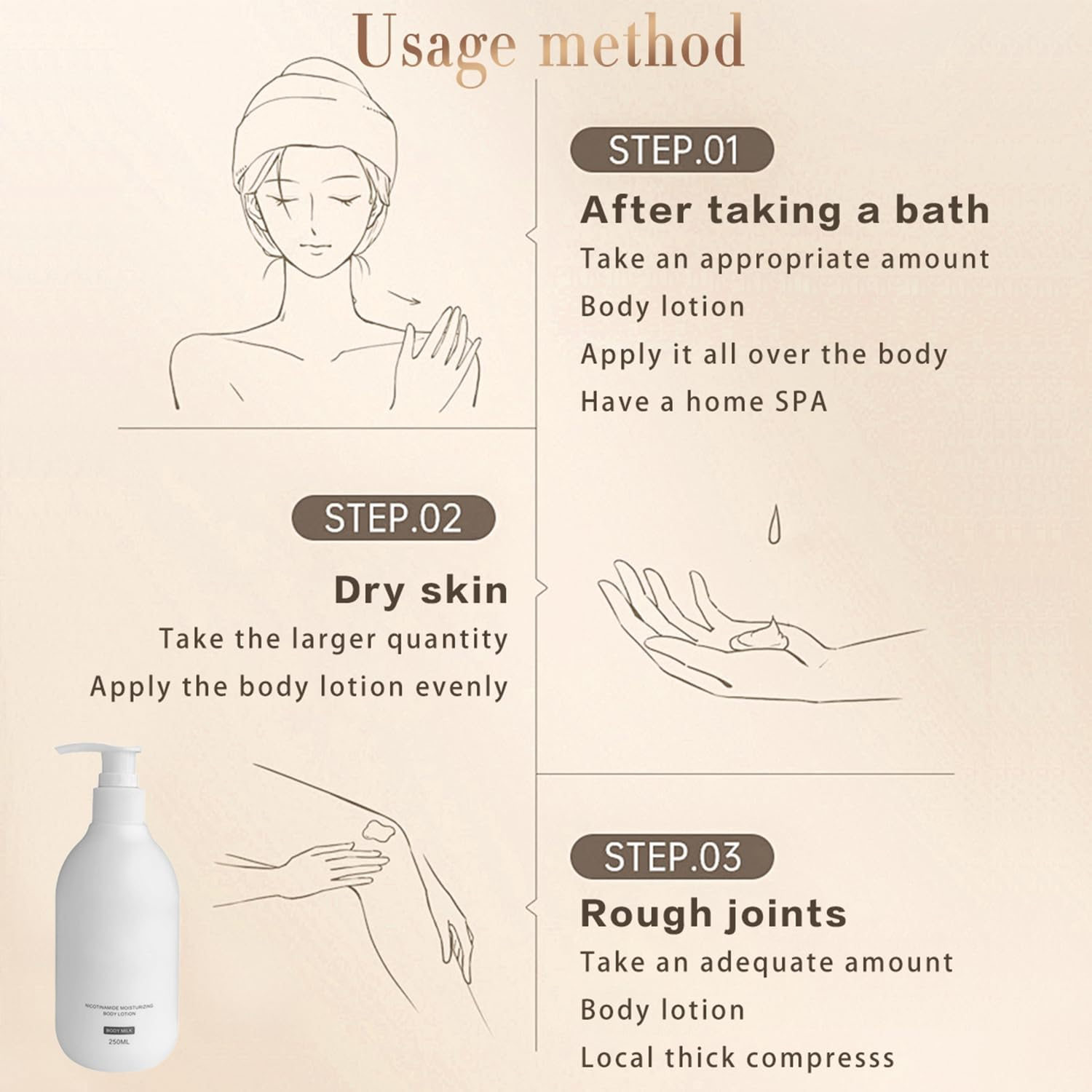 Hally Nicotinamide Moisturizing Body Lotion - 250ml