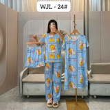Women's Korean Fashion Pajamas 4 Pcs Set WJL-24#