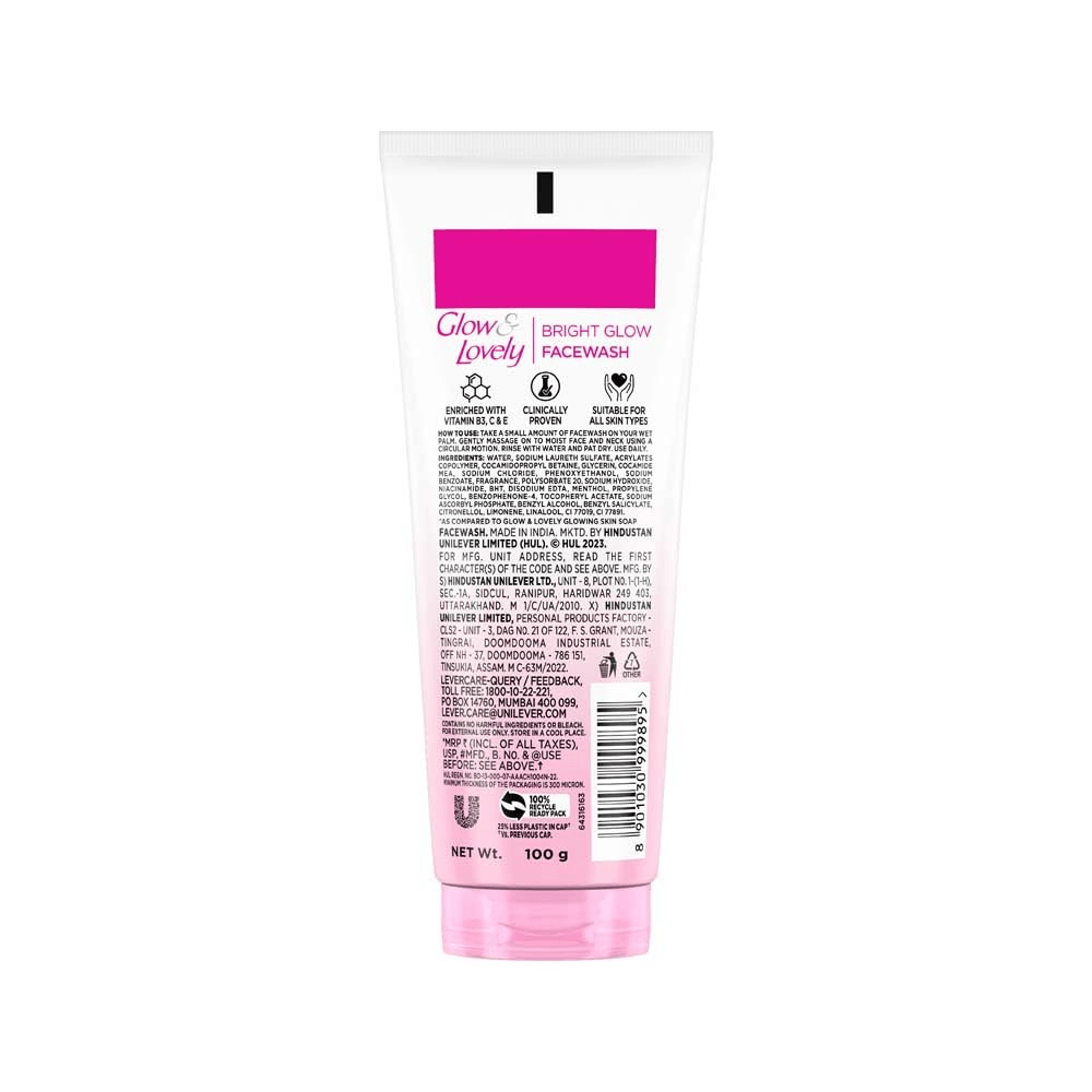 Glow & Lovely Bright Glow Face Wash - 100g