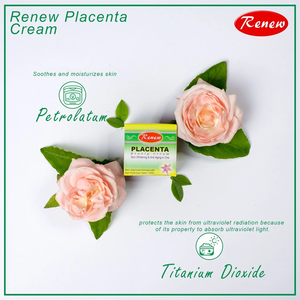 Renew Placenta White Soap + Beauty Cream - 90g + 15g