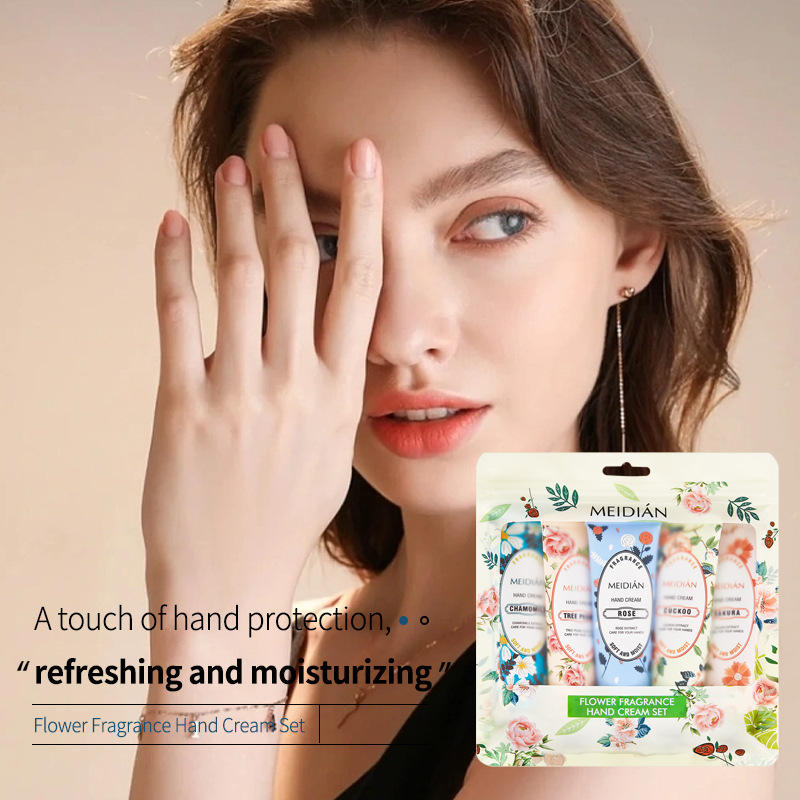 Meidian Flower Fragrance Hand Cream Set - 30g x 5 Pcs