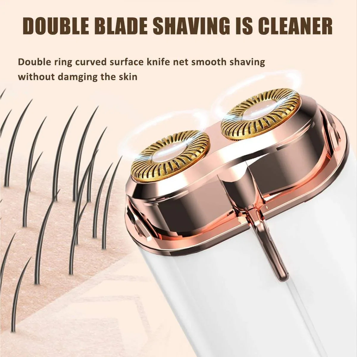 جهاز إزالة شعر الوجه القابل لإعادة الشحن بدون ألم