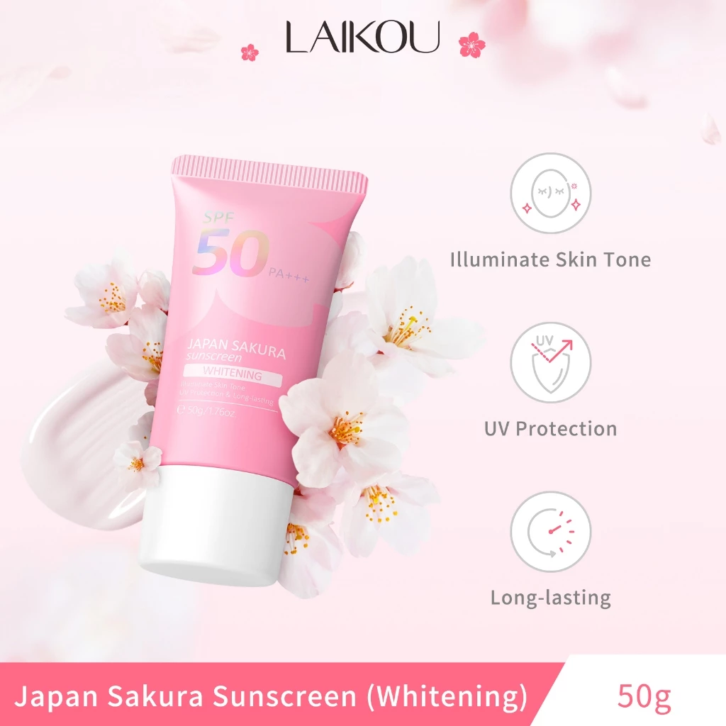 Laikou Japan Sakura Whitening Sunscreen SPF50 PA+++ - 50g
