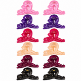 Fashionable Bow Shaped Hair Clips - 12 Pcs (A-4)