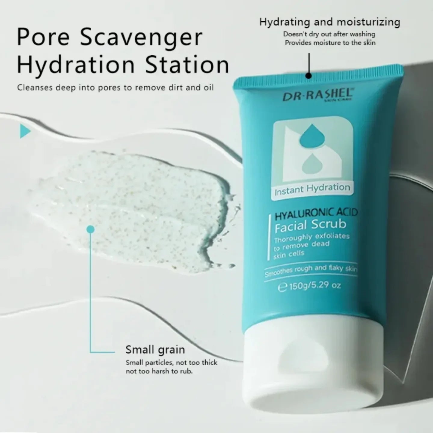 Dr.Rashel Hyaluronic Acid Instant Hydration Facial Scrub - 150g