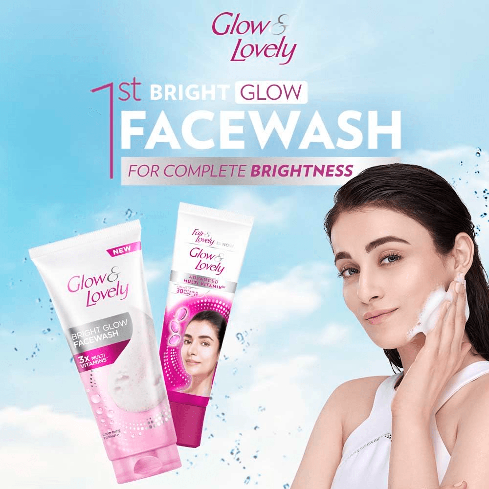 غسول الوجه Glow &amp; Lovely Bright Glow - 100 جرام