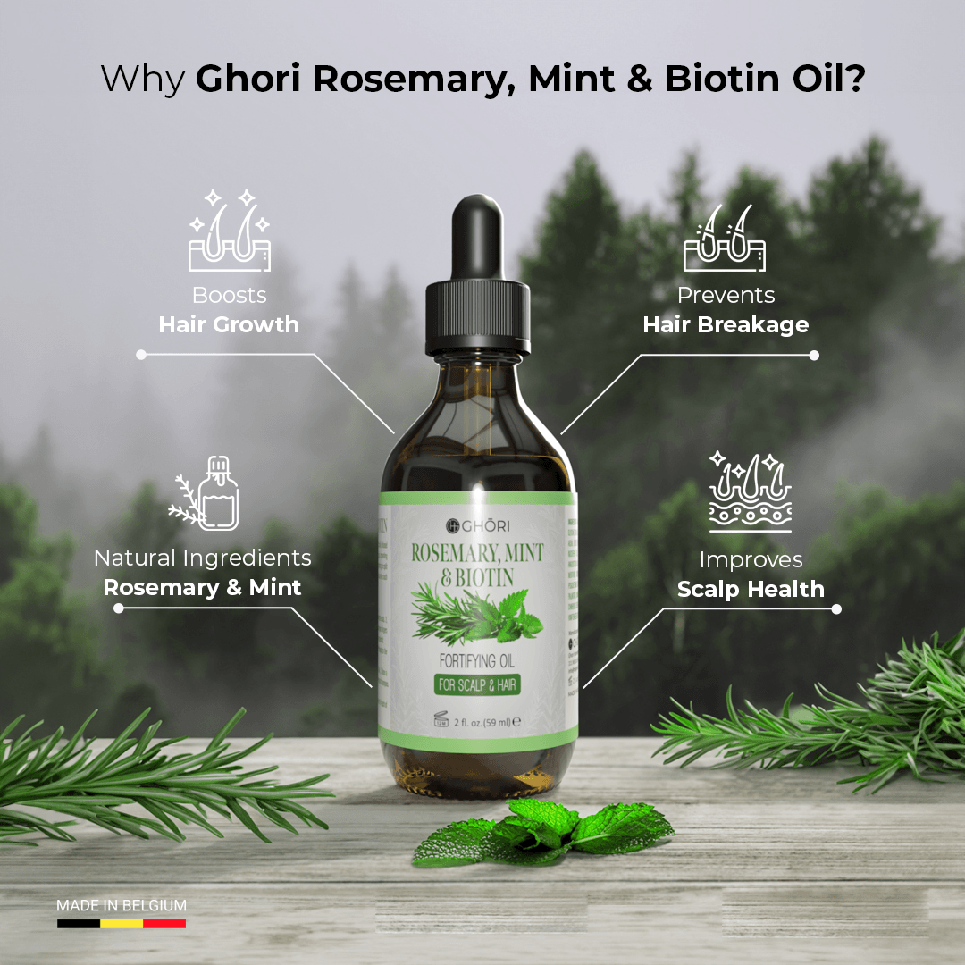 Ghori Rosemary Mint & Biotin For Hair Growth Oil - 59ml