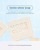 Luna Aura Hope Glow Gentle White Soap - 50g x 3 Bars