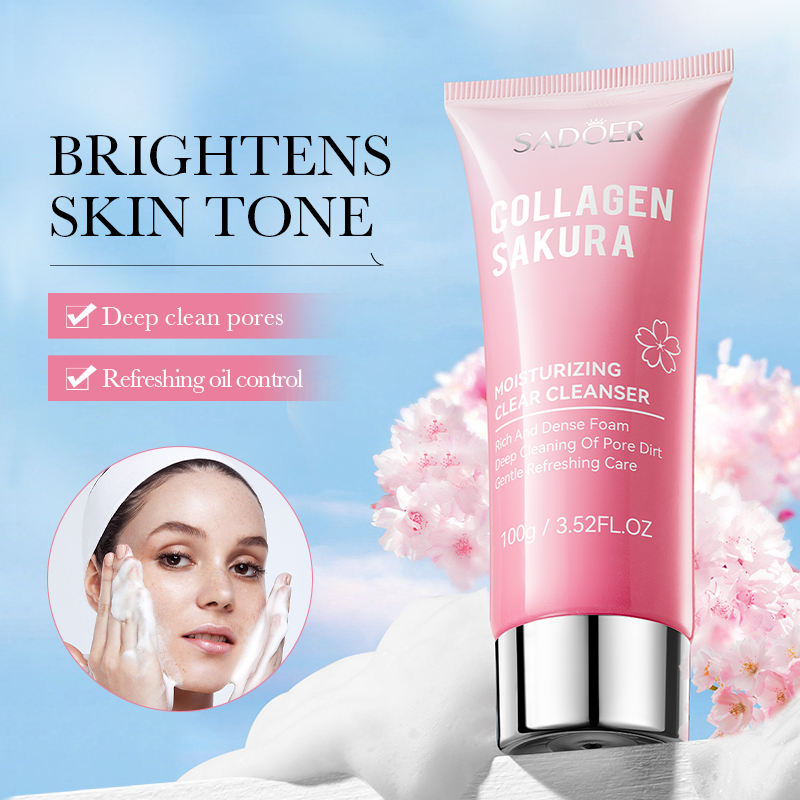 Sadoer Collagen Sakura Moisturizing Clear Cleanser - 100g