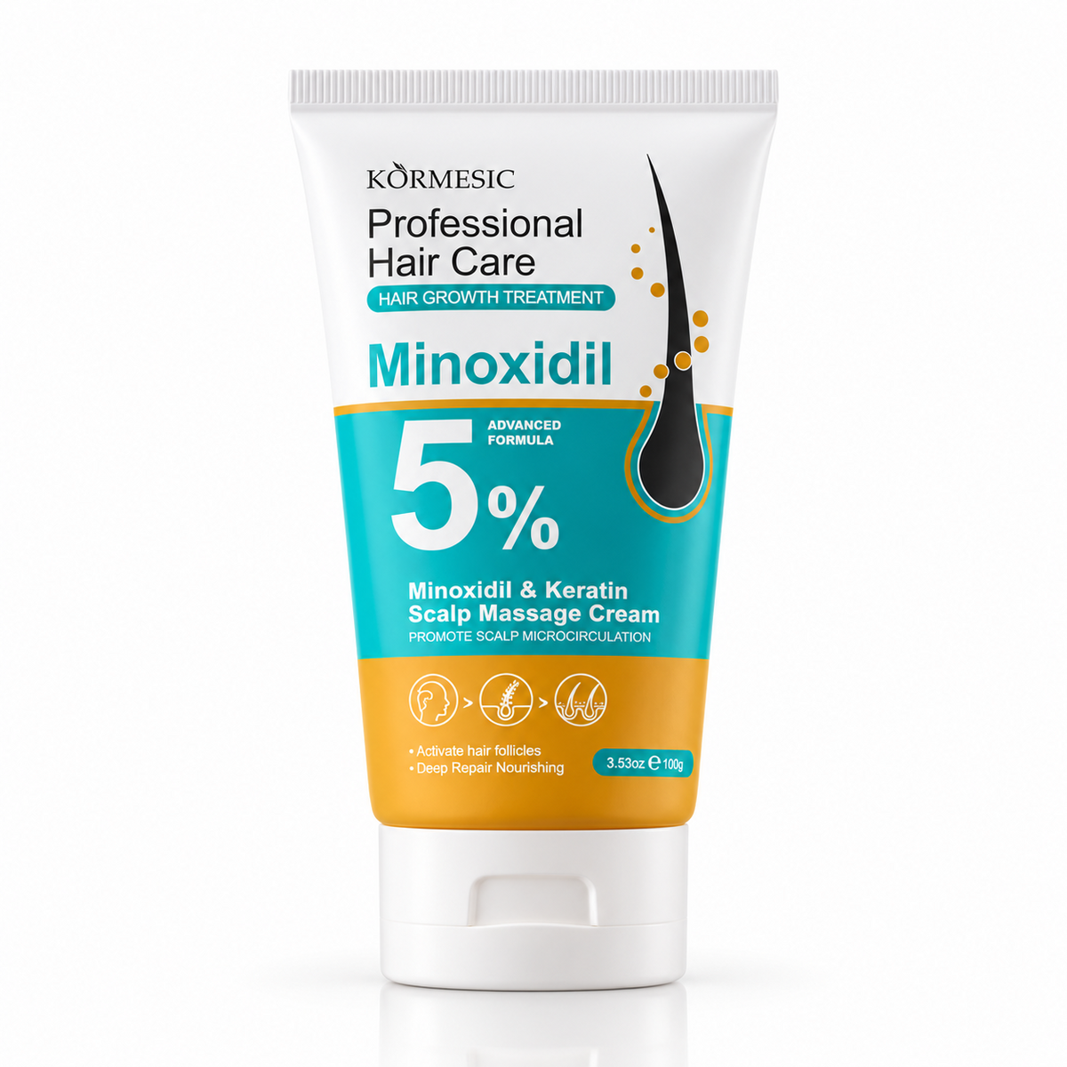 Kormesic 5% Minoxidil & Keratin Scalp Massage Cream - 100g