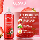 Cosmo Temptation Strawberry Shower Gel - 1000ml