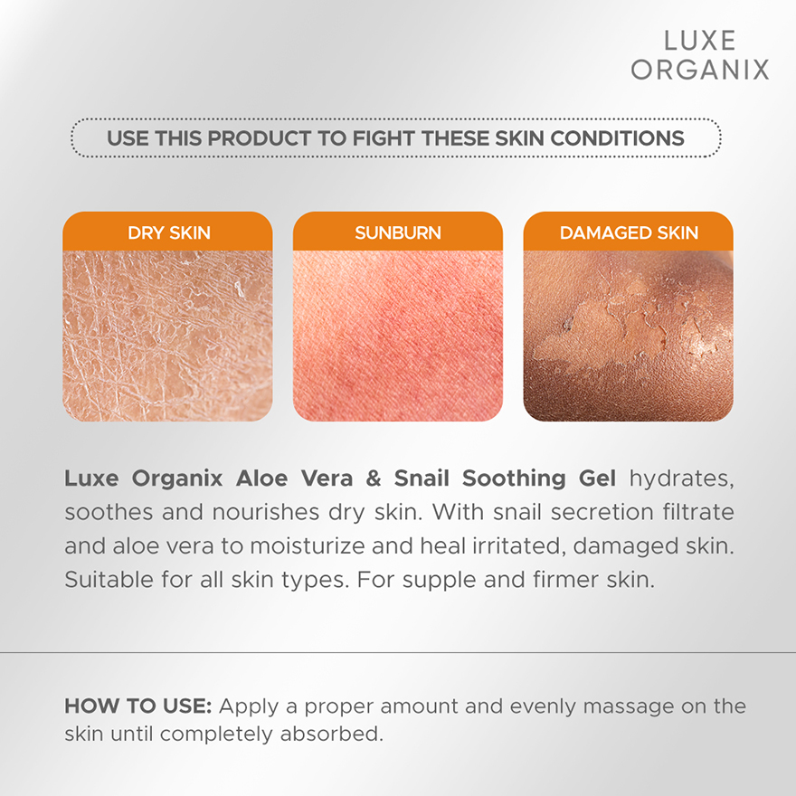 Luxe Organix Aloe Vera & Snail Soothing Gel - 100ml