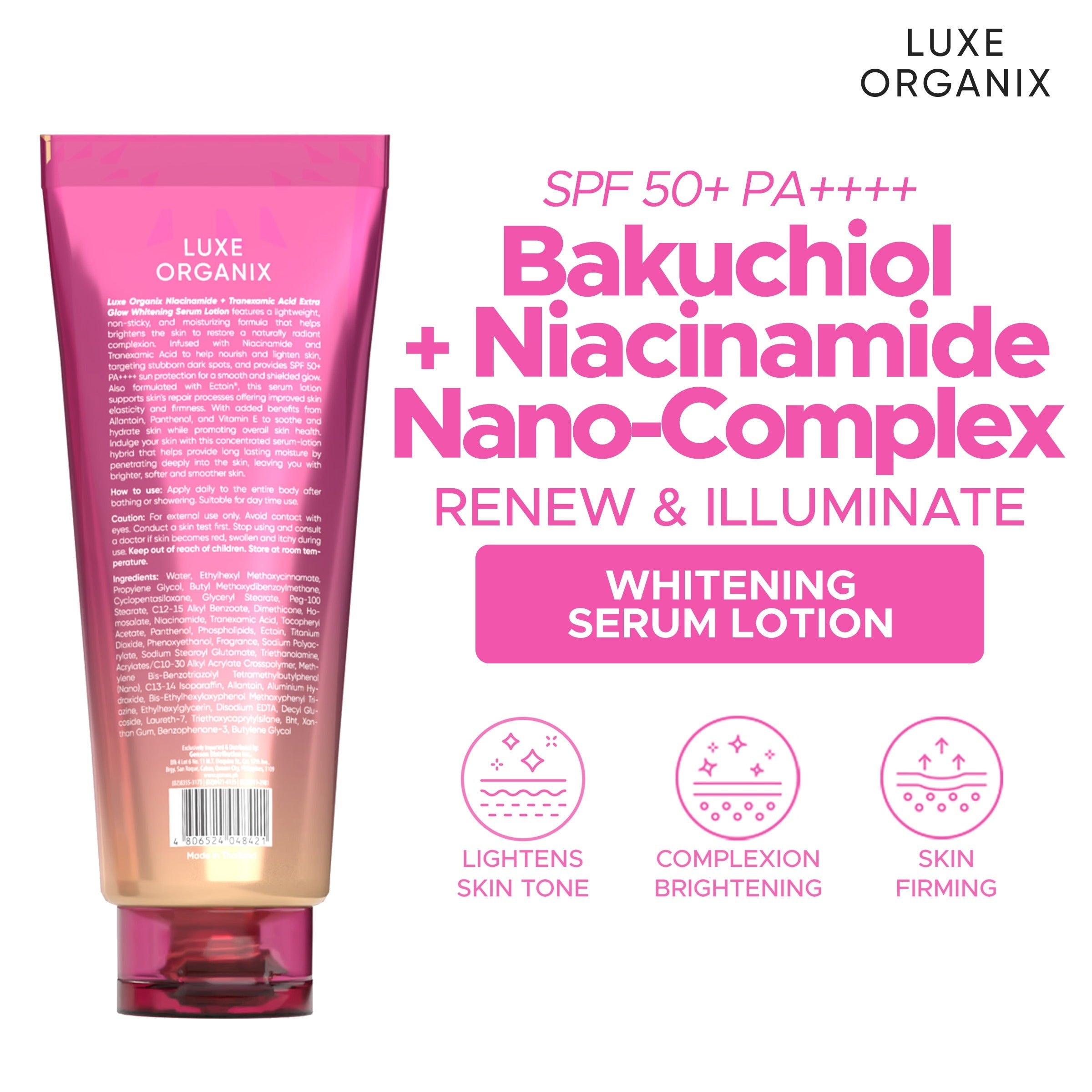 Luxe Organix Bakuchiol + Niacinamide Nano-Complex Serum Lotion - 200ml