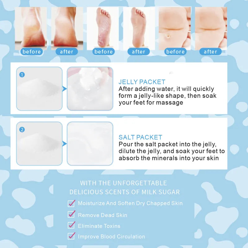 Kiss Beauty Milk Crystal Jelly Foot Spa - 40g+40g
