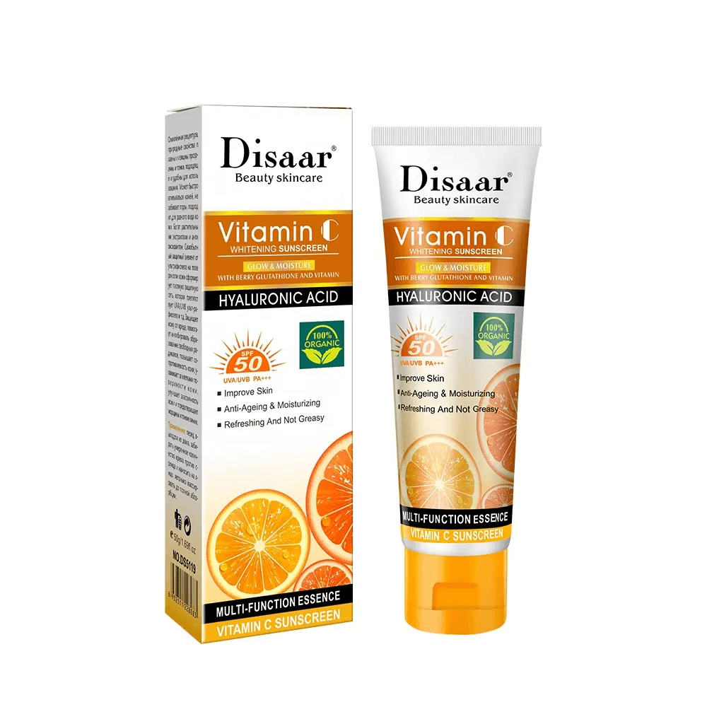 Disaar Beauty Vitamin C Hyluronic Acid Whitening Sunscreen - 50g