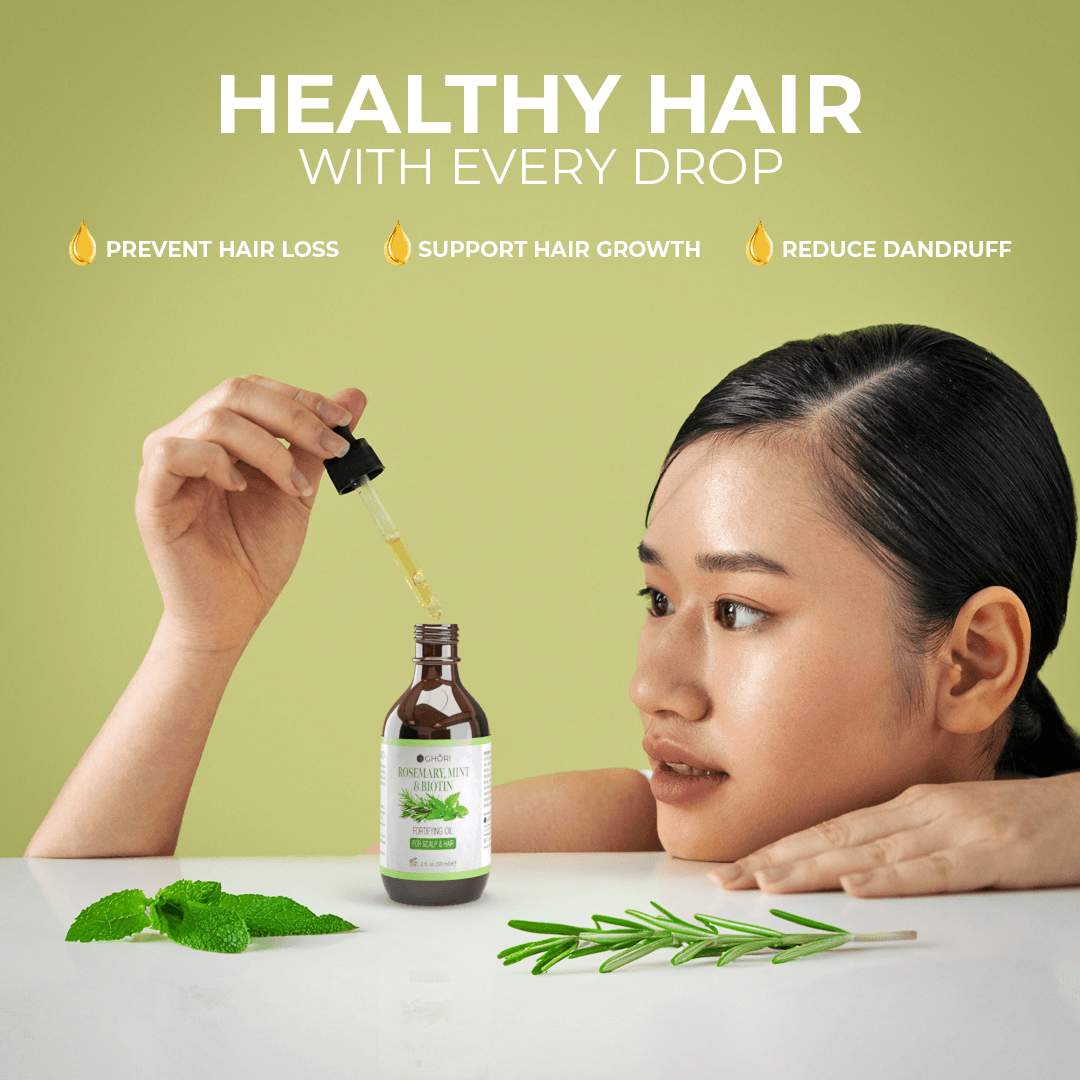 Ghori Rosemary Mint & Biotin For Hair Growth Oil - 59ml