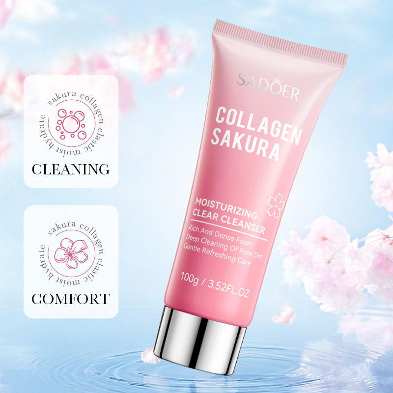 Sadoer Collagen Sakura Moisturizing Clear Cleanser - 100g
