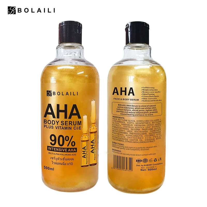 Bolaili AHA Face & Body Serum Plus Vitamin C & E - 500ml