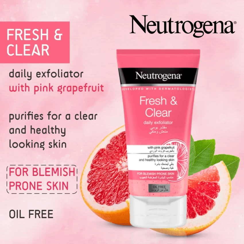 Neutrogena Fresh & Clear Daily Exfoliator With Pink Grapefruit - 150ml