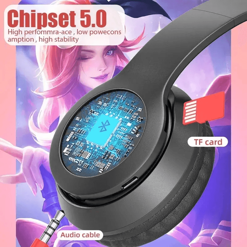 RGB Glow Lights Cat Ear Wireless Headphone - P47M