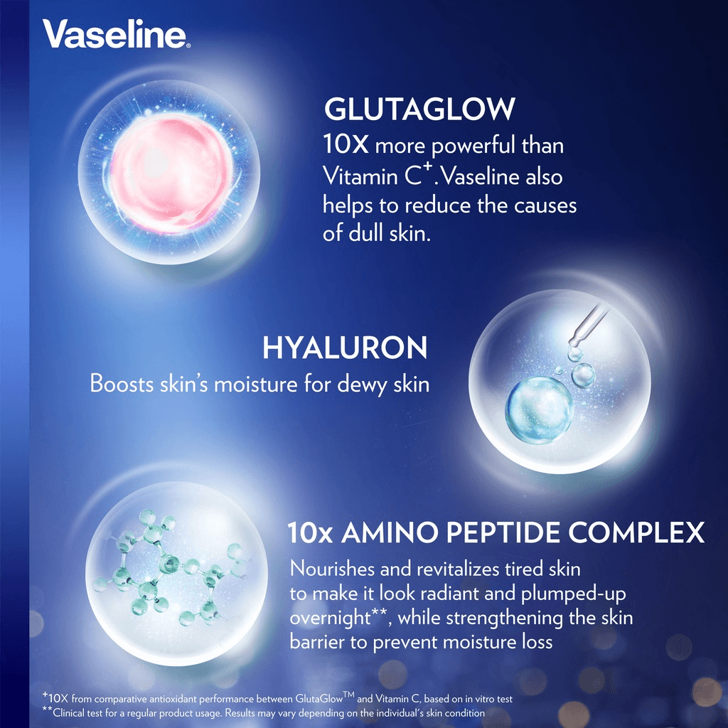 Vaseline Gluta-Hya Serum Burst Lotion Overnight Radiance Repair - 330ml