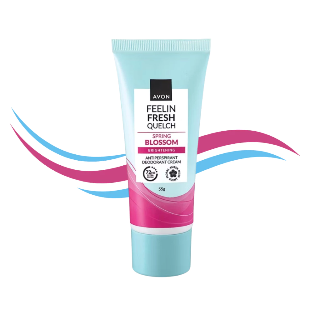 Avon Feelin Fresh Quelch Spring Blossom Brightening Antiperspirant Deo Cream - 55g