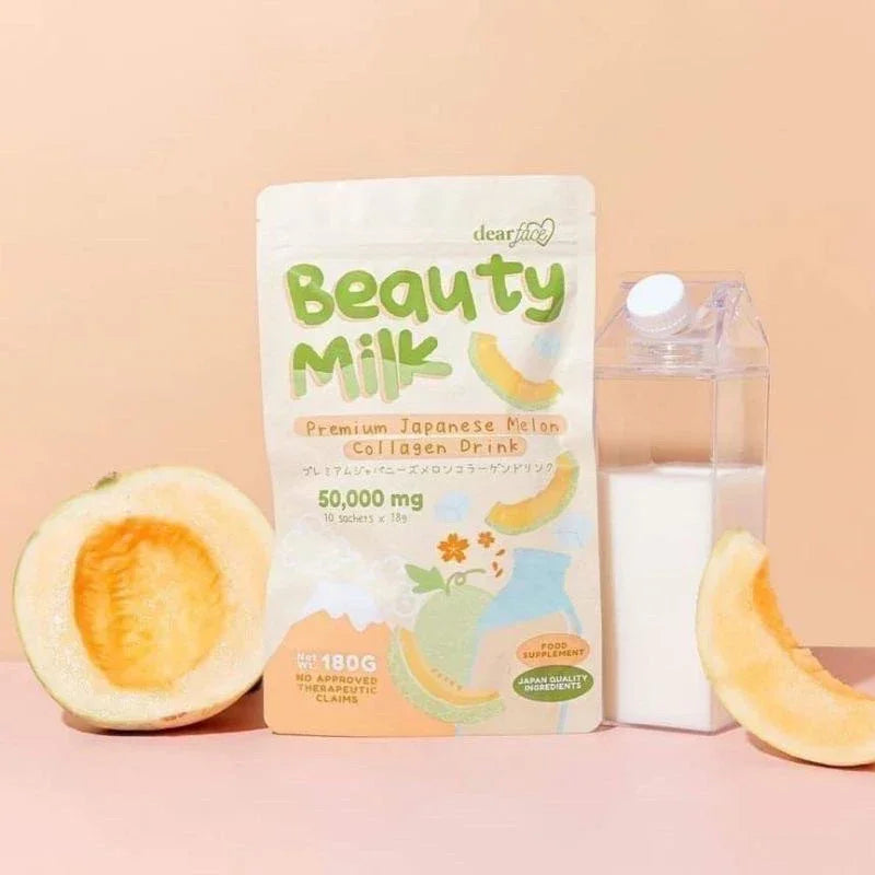 Dear Face Beauty Milk Premium Japanese Melon + Collagen Drink - 180g