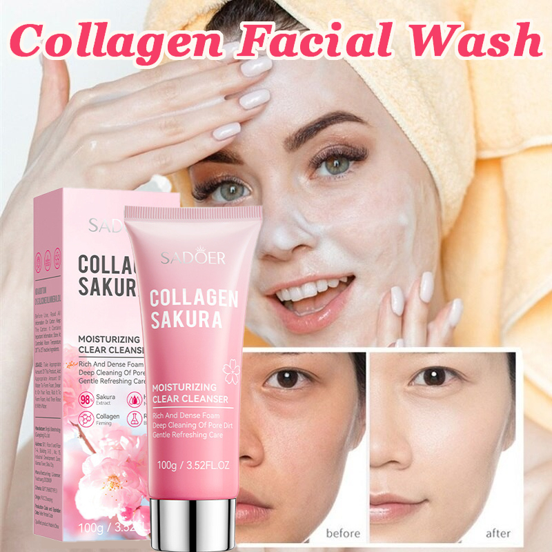 Sadoer Collagen Sakura Moisturizing Clear Cleanser - 100g