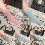 جوارب نسائية قطنية عالية الجودة - 3 أزواج - LS - 2065