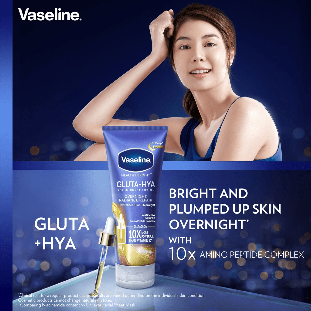 Vaseline Gluta-Hya Serum Burst Lotion Overnight Radiance Repair - 330ml