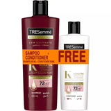 Tresemme Smooth & Straight Keratin Shampoo 400ml + Conditioner 180ml