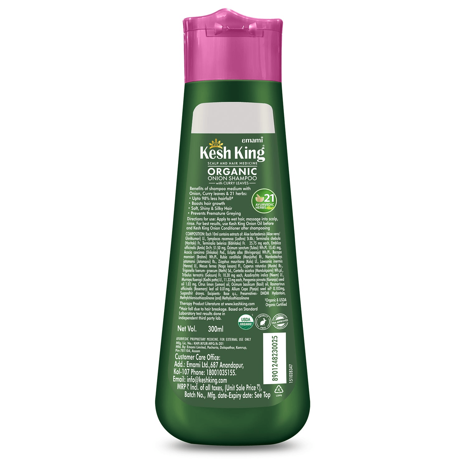 Kesh King Ayurvedic Herbal Onion Shampoo - 300ml