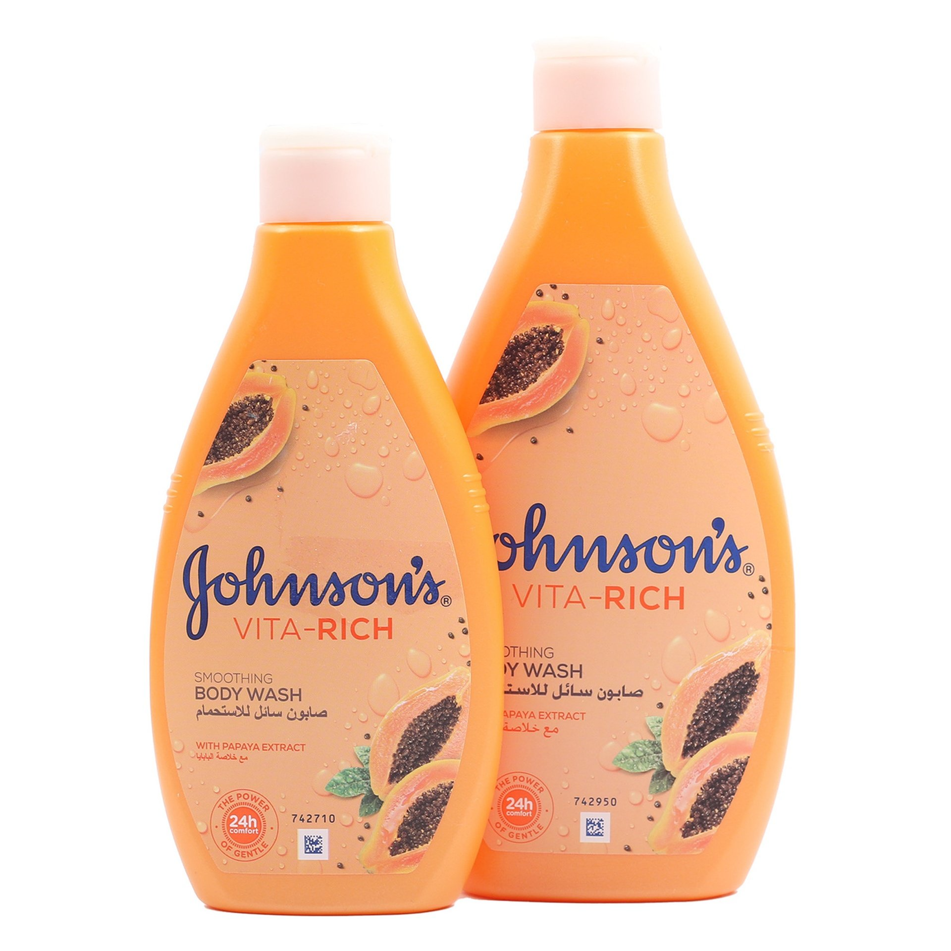 Johnson's Vita Rich Body Wash With Papaya Extract - 400ml+250ml