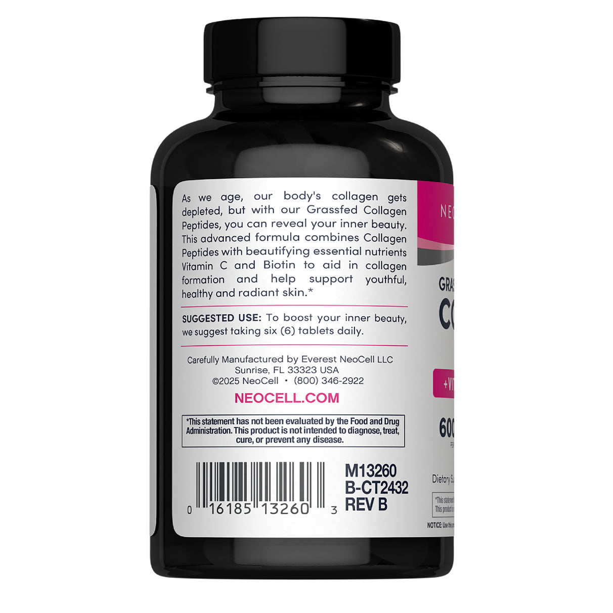 Neocell Grassfed Collagen Peptides + C & Biotin - 180's