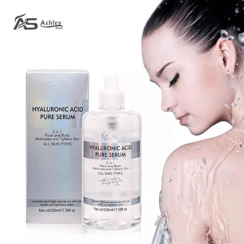 Ashley Shine Hyaluronic Acid Pure Serum 2 in 1 Face & Body - 520ml (Original)