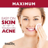 Stridex ضمادات ناعمة خالية من الكحول - 55 قطعة