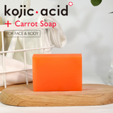 Guanjing Beauty Kojic Acid & Carrot Soap For Face & Body - 120g