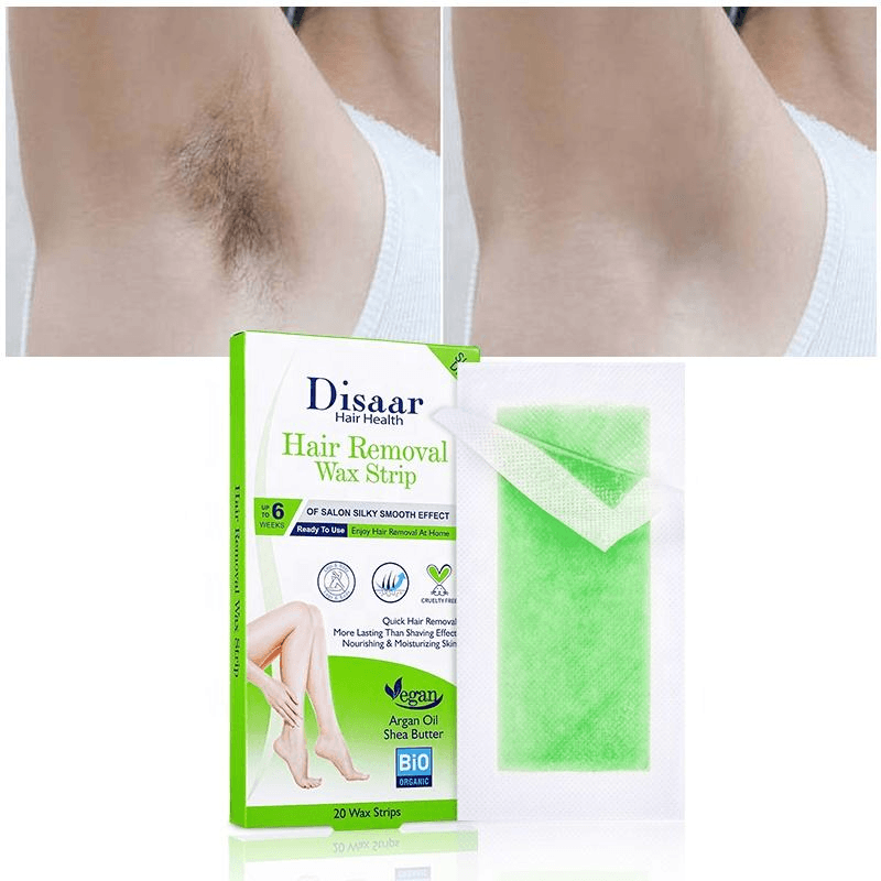 Disaar Hair Removal Wax Strips For Dry Skin - 20 Wax Strips