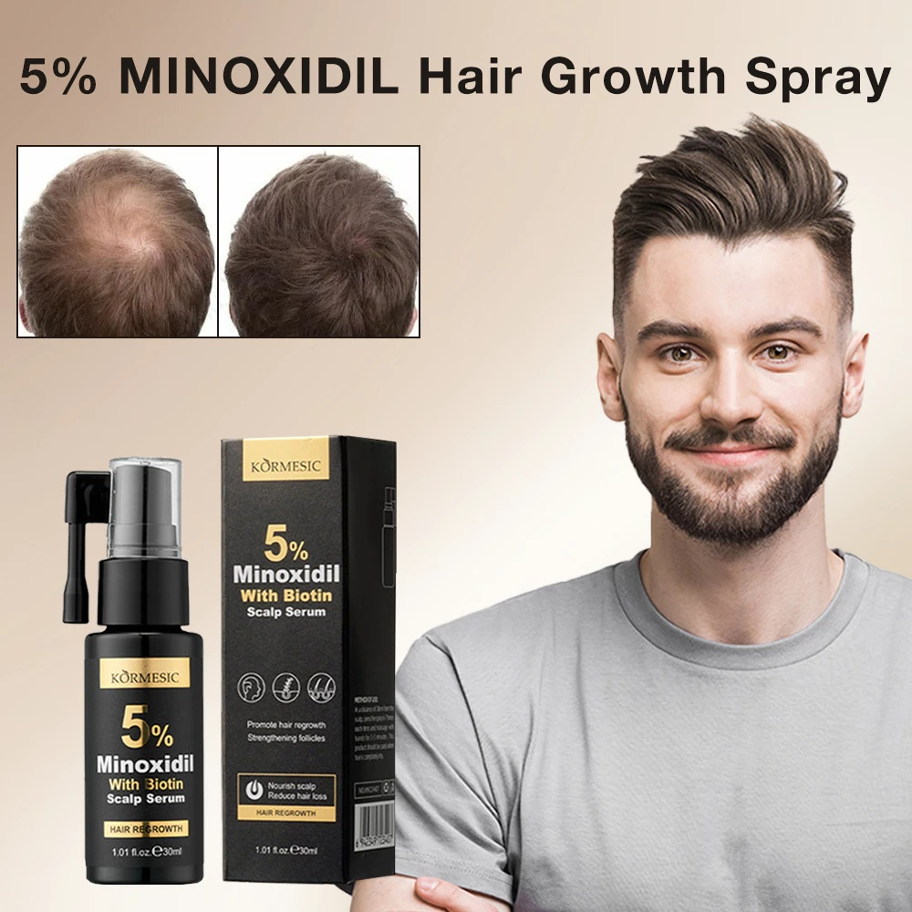 Kormesic 5% Minoxidil With Biotin Hair Regrowth Serum - 30ml