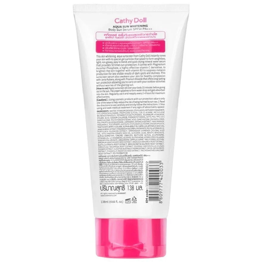 Cathy Doll Aqua Sun Brightening Body Sun Serum SPF50+++ - 138ml