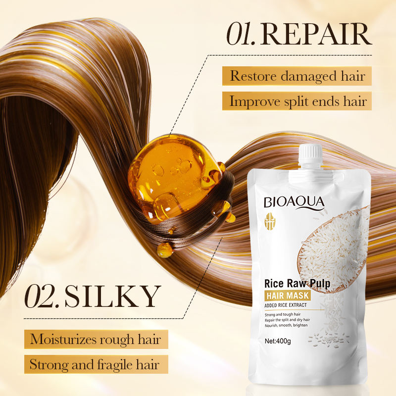BIOAQUA Rice Raw Pulp Hair Mask - 400g