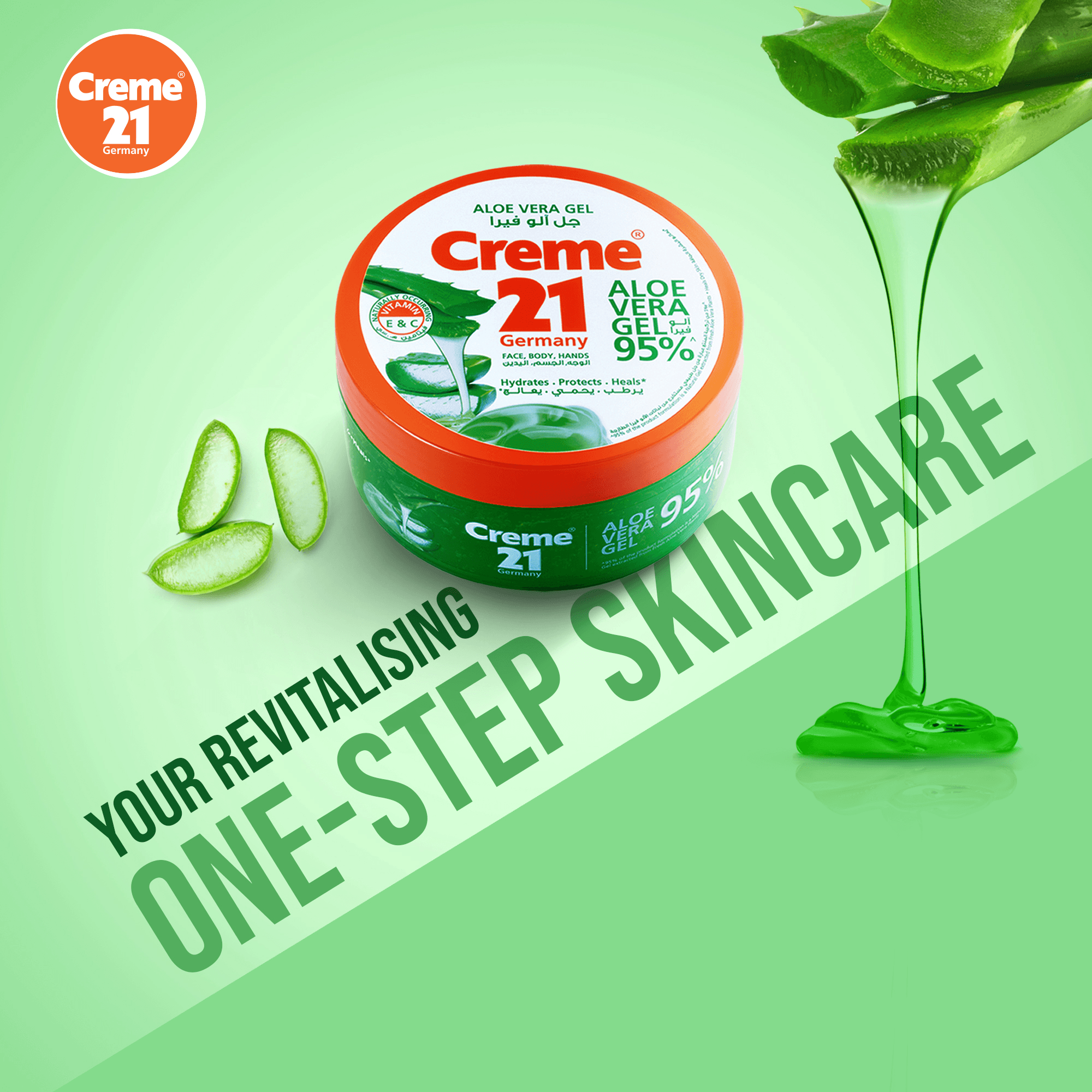 Creme 21 Moisturizing 95% Aloe Vera Gel - 300ml