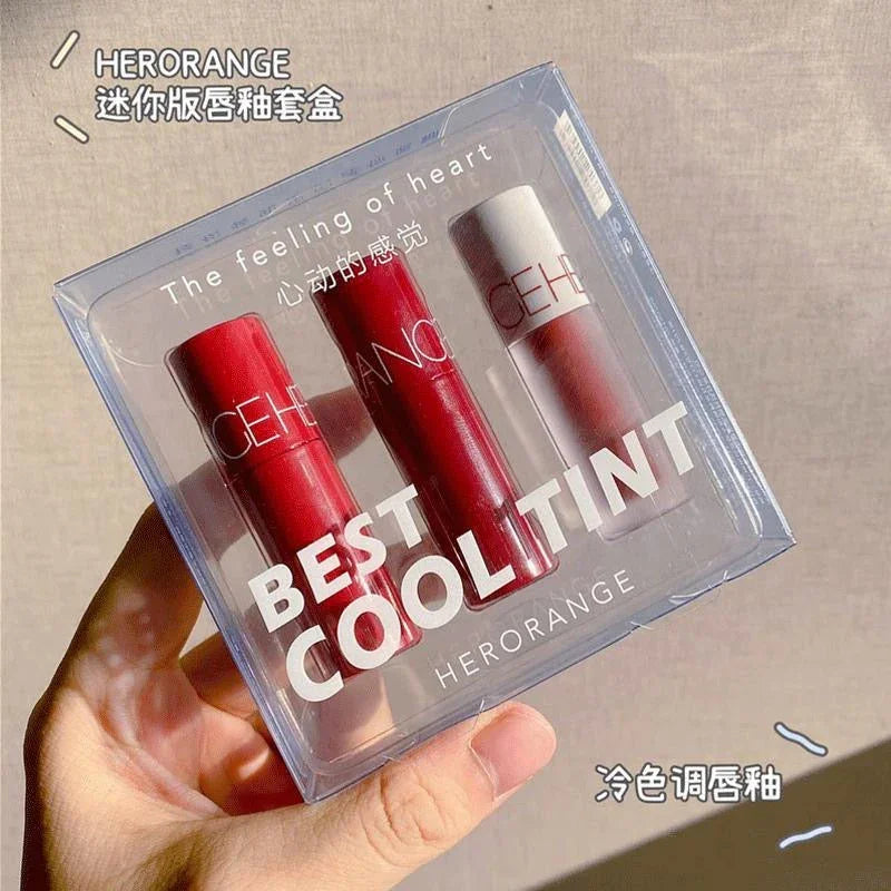Heronage Cool Tinted Lip Gloss - 3 Pcs Set